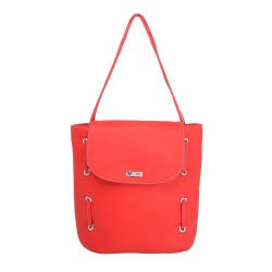 Beau Design Stylish  Red Color Imported PU Leather  Tote Handbag With For Women's/Ladies/Girls